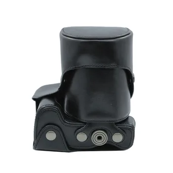 Чанта за камера, защитен калъф от изкуствена кожа с каишка за фотоапарат Sony A6500