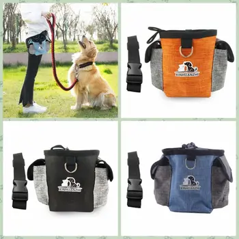 Оксфорд чанта за лакомство за кучета с регулируема каишка с дупка за торба за храна, чанта за закуски за кучета, водоустойчива чанта за дресура на кучета с голям капацитет.