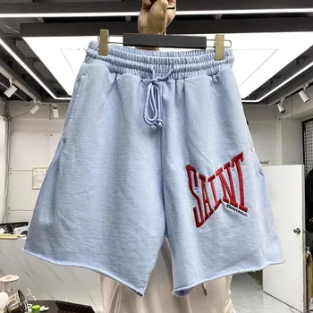 Градинска облекло 2023ss
 Шорти с бродерия Saint Michael Мъжки, дамски къси Панталони Оверсайз на експозиции на Kanye West