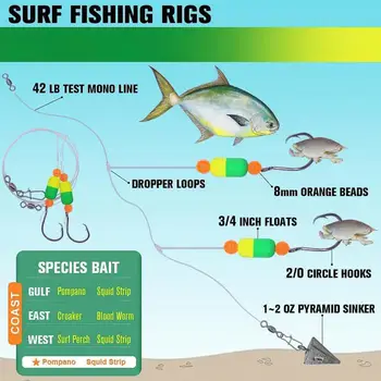 Риболовни принадлежности за сърфиране от високо стомана, лесни за използване уреди за активен отдих, риболовни принадлежности за изплакване, за да сърфират