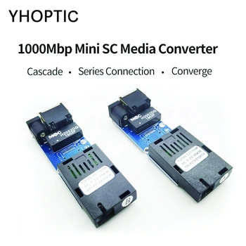Gigabit Мини-SC-конвертор PCBA, Оптичен Медиаконвертер, A / B 1F1E, 1000 Mbit /s, Однорежимный, Симплексный