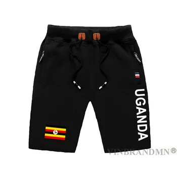Уганда Угандийские мъжки плажни шорти мъжки плажни шорти флаг тренировка джоб с цип пот културизъм 2023 памук маркова новост UGA