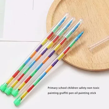 10шт Графити-химикалки, абонаменти пръчки за рожден ден, 11 цвята, Незалепваща принадлежности за рисуване, ученически пособия за деца