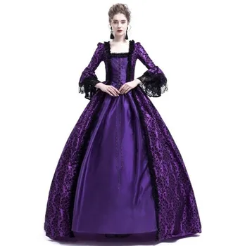 Средновековна рокля от епохата на Възраждането, Рокля за жените, Дълги рокли, Кралицата на парти за Хелоуин, принцеса, Костюми за cosplay вампири