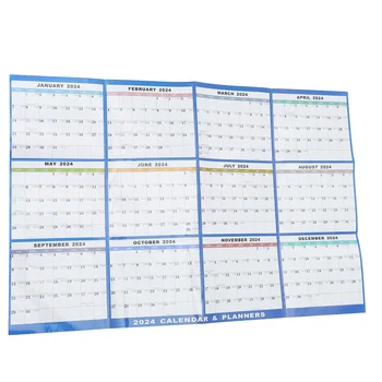 Календар за дома С прозрачен печат, Елегантен окачен Аксесоар за сухо изтриване на стената, Голям в 2024 година, в месец