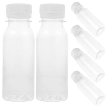 24 Бр Мини хладилник и Бутилка за мляко в Пластмасови Бутилки с капачки за многократна употреба Прозрачен Сок Baby