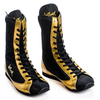 Професионален Мъжки и женски борцовские обувки, Черни боксови обувки, двойки, Спортни обувки луксозна марка, борцовские унисекс обувки, Младежки размер 36-45
