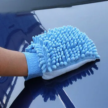 Гъба за измиване на автомивка от микрофибър, ръкавица за защита от надраскване, четка за детайли подробности за грижа за колата в различни цветове