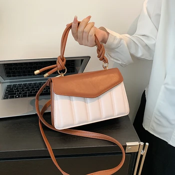 Дамски чанти 2023, отличен цветен и модерен чанта, нова минималистичная малка квадратна чанта, чанта през рамо с голям капацитет.