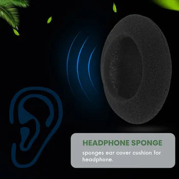10 бр. гъби предпазни средства мека черна ушна панел възглавница за слушалки 5,5 см