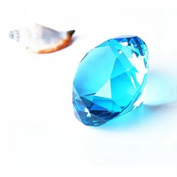 Високо качество на 30 мм (1,18 инча) Красиви Сватбени Подаръци k9 Crysal Aqua Diamond, Голяма Стъклена преспапиета За Домашно Маса, Празнична Украса