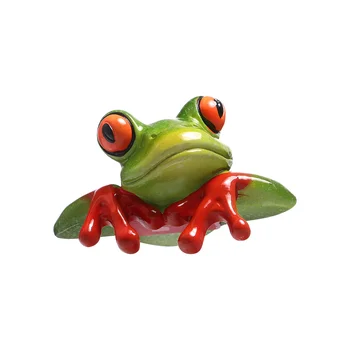 Забавни жаби от смола Креативна 3D фигурка на животно Жаби Декоративни изделия за монитор на компютъра Украса на масата Подарък