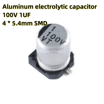 50ШТ алуминиеви електролитни кондензатори 100 В 1 ICF 4 * 5,4 mm SMD