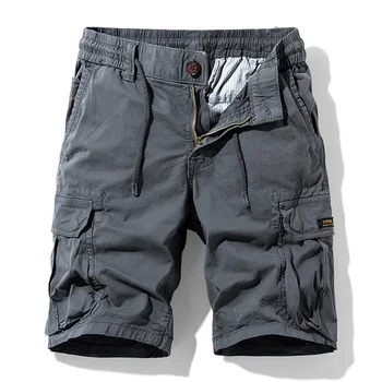 2023 Нови мъжки летни модни ежедневни леки шорти-карго, мъжки удобни памучни директни мъжки къси панталони с много джобове