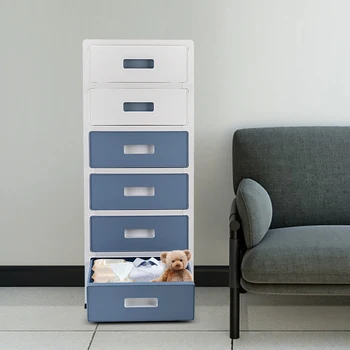 Открит шкаф за съхранение на 1 бр. с 6 чекмеджета Универсален шкаф за съхранение на файлове у дома и в офиса
