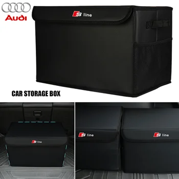 Чанта За Съхранение В Багажника на Колата, Органайзер За Съхранение на Дреболии, Кутия За Прибиране на Audi Sline A3 A4 A5 A6 Q5 A1 Q7 Q3 Q2 Q8 A7 A8, TT SQ5 RS3 RS4