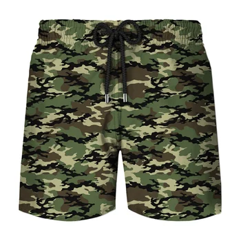 Мъжки руски камуфляжные военни фенове, тактически плажни шорти, Хавайски плувни панталони, бански, шорти Cool Ice
