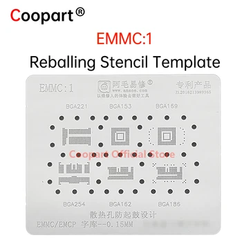 база данни шрифтове Японски Стомана на Шаблон за BGA 153 162 169 186 221 254 BGA EMCP/EMMC Reballing Planting Tin Net Средства за Ремонт на Детайли