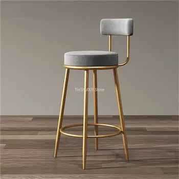 Луксозен кухненски стол, бар стол, стол реплика на скандинавския дизайн, бар стол, Модерно обзавеждане Banco Para Barra De Cocina от BY002