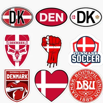 Флаг Denmar DK, емблема, Забавни стикери, Тенис на мотоциклет, каска за състезания по оф-роуд, лодка за къмпинг, Стенни стая, Велосипеди, стикери от PVC, Аксесоари