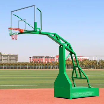 Стандартната мобилна зелена поставка за баскетболен пръстени за възрастни Стойка за баскетбол Училищен спортен център в закрито на открито Обзавеждане за фитнес