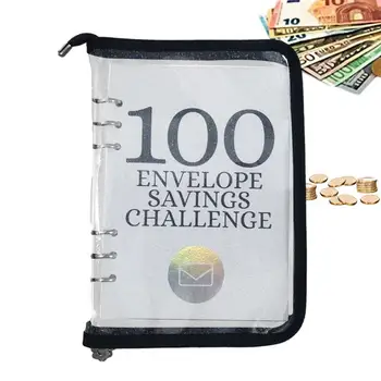 Бюджетен бележник на 100 плика с конвертами за пари, органайзер за съставяне на бюджета за планиране на бюджета и спестяване на пари