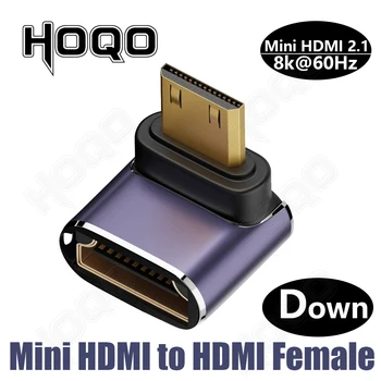 адаптер mini hdmi 90/180 градуса 4k UHD при 120 8K Hz при 60 Hz mini hdmi-hdmi за преносим монитор Z16P
