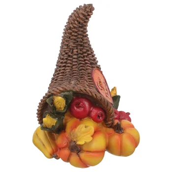Централната украса на масата в Деня на Благодарността, Рог на Изобилието, Есенни Плодове В кошницата, Рог на Изобилието, Ракита, кошница за пазаруване, Изкуствени Тиква, Декорации