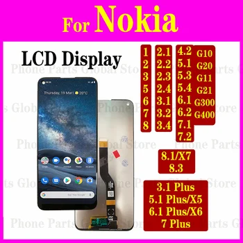 За Nokia 7 Плюс 5 5.1 5.4 8 8.1 8.3 2.3 LCD дисплей 1 2.2 3.2 4.2 6.1 Дисплей 6 2018 Екран G10 G21 G11 G300 Сензорен цифров преобразувател В събирането на