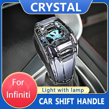 Автомобилна светещ кристал корона превключване на скоростния Infiniti EXQ G QX50 D60 EX FX JX Q70 QX70 QX Q50L Q60 Q50 QX80 С индивидуално лого
