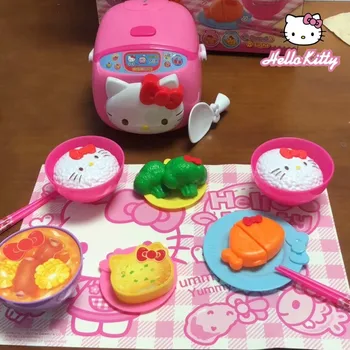 Серия Sanrio Hello Kitty Кухня Имитация на мини-печки За готвене Семейна играчка за момичета Забавна Имитация на Печки Набор от Играчките