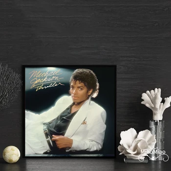 Корица на музикален албум на Майкъл Джексън Thriller, плакати, печат върху платно, начало декор, стенни живопис (без рамка)
