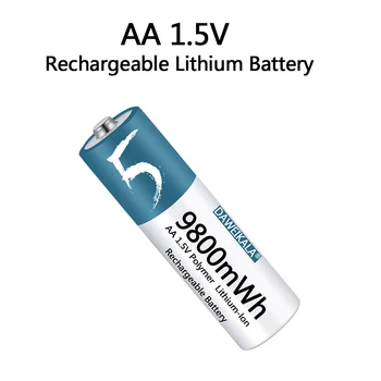 Батерия тип АА от 1,5 Литиево-йонна Акумулаторна Батерия тип АА 9800 МВтч Литиево-йонна Батерия тип АА за мишка с дистанционно управление на малък вентилатор Електрическа играчка