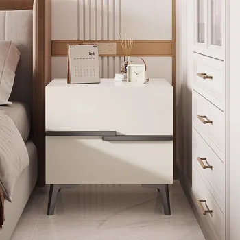 Бяла Лампа-Шкафче За Съхранение На Съвременната Кавайная Компактен Модерно Нощно Шкафче За Дискретно Съхранение На Japandi Mesita Мебели За Спалня