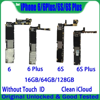 Без Touch ID на дънната Платка Pure iCloud За iPhone 5 5C 5S 5SE 6 Plus 6S Plus дънната Платка Оригиналната Отключване на Логическа Заплата 8G 16G 32G