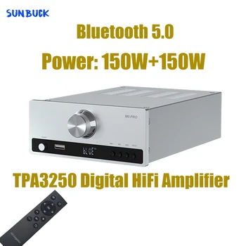 sunbuck M6 TPA3250 2.1 Мощност 260 W Усилвател на Оптичен Коаксиален USB-Усилвател Bluetooth с дистанционно управление Клас D HiFi стерео Аудио Усилвател