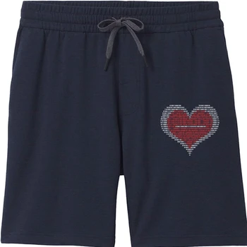 Мъжки къси панталони Binary Heart - LOVE - Идеален Подарък, Дамски къси панталони