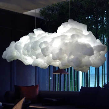 Дизайнерски плаващ облак тела BREFILI Кафене маса за Хранене тела нестандартен полилей, висящ лампа