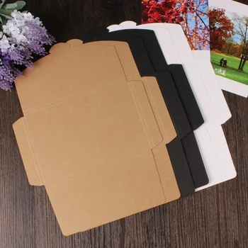 10 бр./лот Реколта е Крафт-хартия САМ Многофункционален пакет кутия за пощенски картички и Опаковъчна хартия 3 цвята за избор