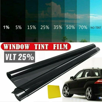300cmx50cm Черно Фолио За Прозорци на Колата Оттенък Тонировочная Филм на Ролка Авто Домашно Стъкло Летните Слънчеви UV-Защитни Етикети Филм