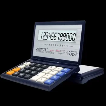 Нови Преносими Сгъваеми калкулатор с панти капак, Слънчев компютър за финансово-счетоводни, Голям LCD екран, Слънчев Офис калкулатор