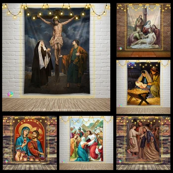 Исус, гоблени, Христос, стенно изкуство, Ангел, спалня, Хол, Декор, Мъдреци, Артистична Дева Мария, Монтиране на украса за дома