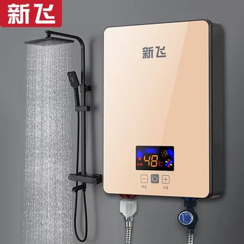 Незабавен електрически бойлери Xinfei с постоянна температура, домакински вана, душ, малък нагревател миг отопление, бойлер 220 В