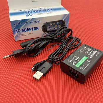 Адаптер С USB-кабел за PlayStation Vita PSVITA 2000 EU/US /UK PLUS Адаптер за променлив ток