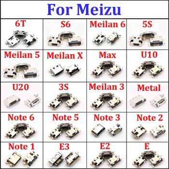2 елемента USB Конектор За Meizu 6T S6 M1 M2 M3 M3S M5 M5S M6 Забележка 1 2 U10 U20 E E2 E3 Макс X Метален Конектор За Зареждане и Изход на Пристанището