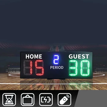 Електронно табло с дистанционно управление, преносими часовници за броене на точки в състезанията по тенис на маса, волейбол, баскетбол, бейзбол, тенис,