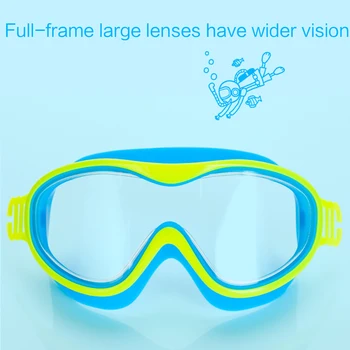 5 цвята Детски очила за плуване с противотуманным регулируема каишка силикон, очила за гмуркане в висока ръбове, бебешки водоустойчив очила за плуване