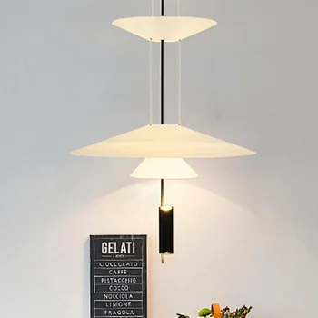 Модерна led Летяща Полилей във формата на Чинии Home Decor Дания Дизайнерски Висящи лампи НЛО Хол с Маса за Хранене, Бар-часова Подвесная лампа