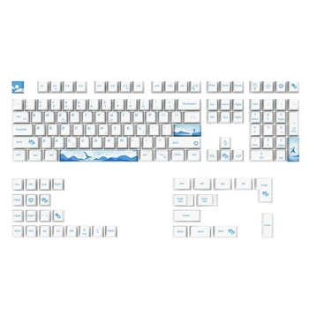 Директна доставка на 130 бр. за капачки за комбинации Боядисват Sub Cherry Keycaps за механична клавиатура MX