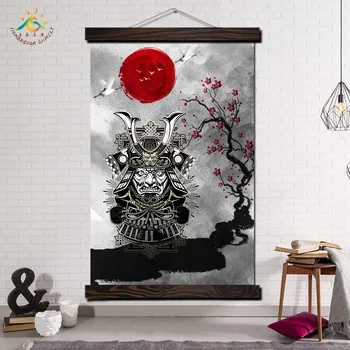 Характер на воин, Графика на Самурая, модерни щампи върху платно и плакати, стенни картини, рисувани свитъци, стенни рисунки